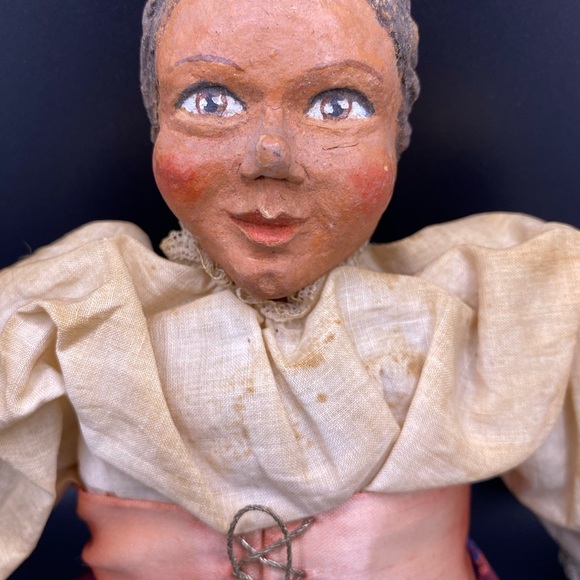Vintage Primitive Folk Art Doll w/Hand Stitched Clothing & Hand Painted Face - Picture 5 of 15